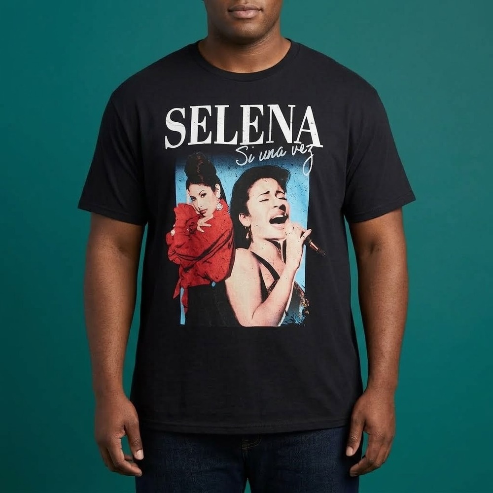 Official‎ Selena Si Una Vez Graphic T Shirt Mens 3XL Black Cotton